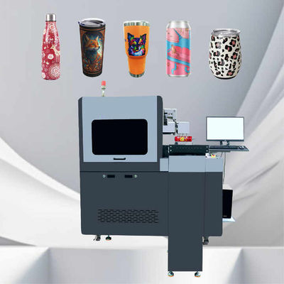 10-270 mm comprimento de impressão cilindro impressora UV com conectividade Ethernet e painel de controle LCD touch screen