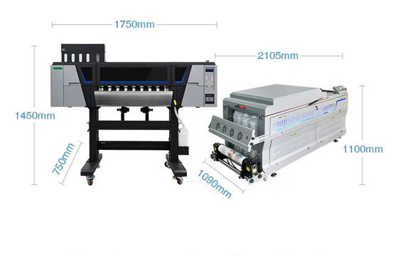 Impressora DTF UV de tampa automática de 5 cores com aquecedores de pré e pós-mídia para filme DTF AB UV
